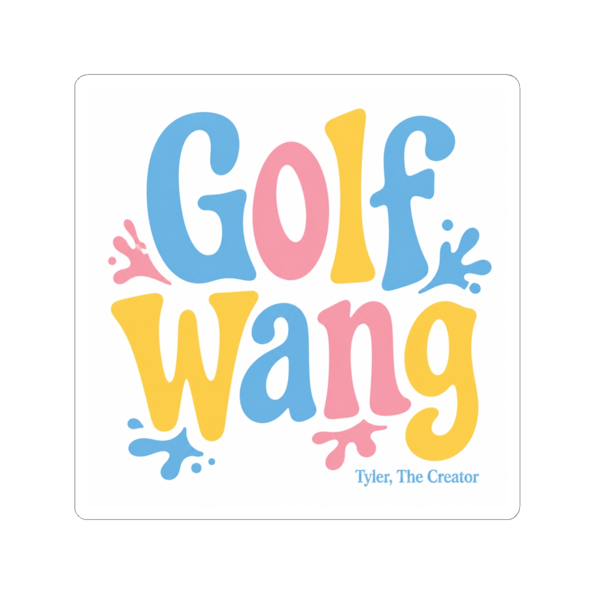Tyler, The Creator "Golf Wang" Sticker - alternate angle 2, merchandise