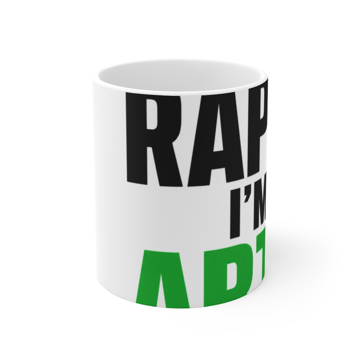 Tyler, The Creator "m not a rapper, I" White Mug - alternate angle 1, merchandise