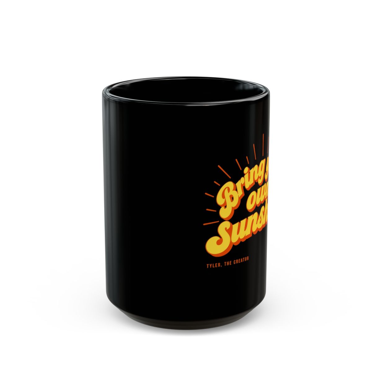 Tyler, The Creator "Bring your own sunshine" Black Mug - alternate angle 2, merchandise