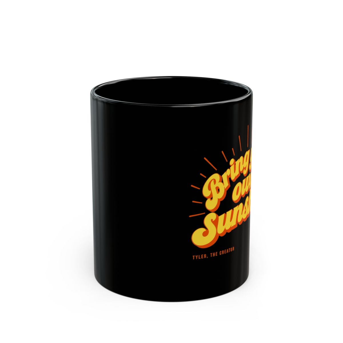 Tyler, The Creator "Bring your own sunshine" Black Mug - alternate angle 1, merchandise