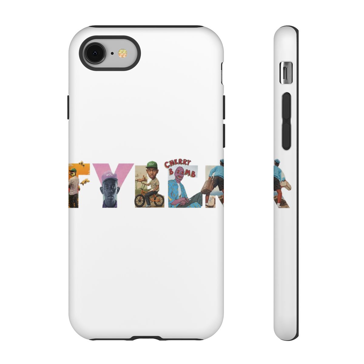 Tyler The Creator Album Eras Typography Phone Case | Tyler, The Creator - alternate angle 1, merchandise