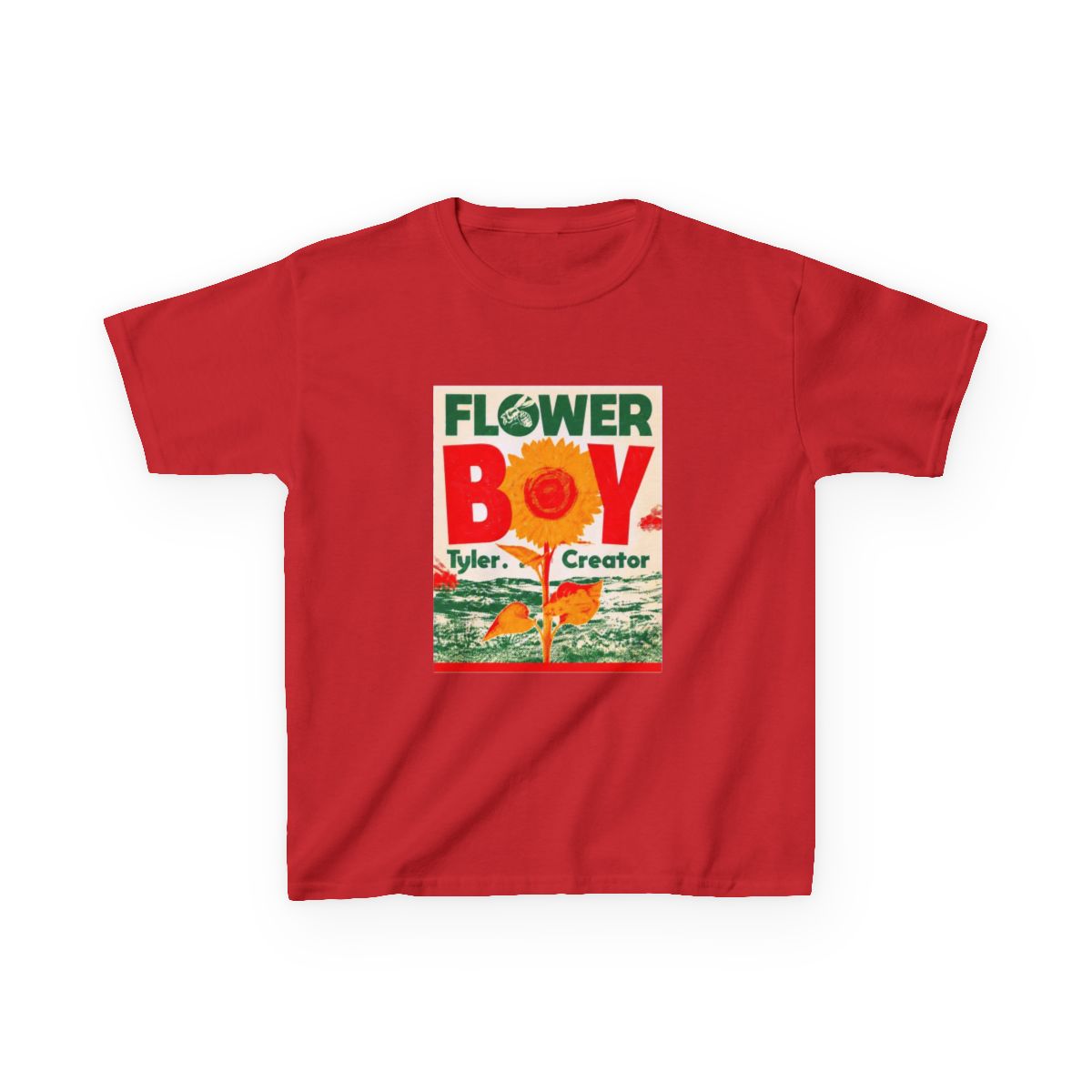 Tyler The Creator Vibrant Floral Art for Music Lovers Kids T-Shirt | Tyler, The Creator - alternate angle 5, merchandise
