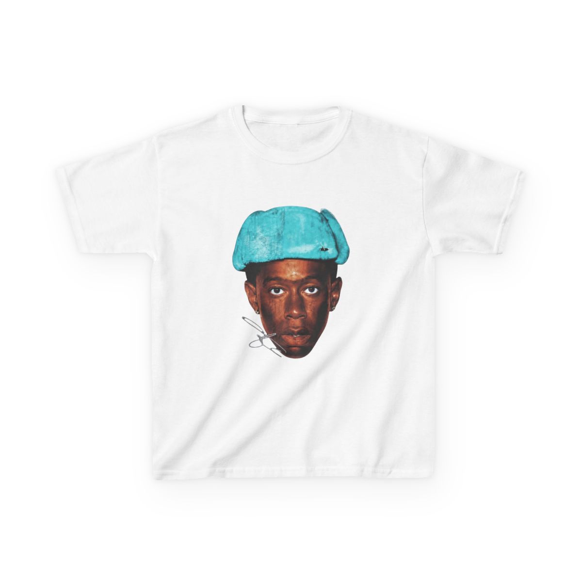 Tyler The Creator Big Face Grunge Kids T-Shirt | Tyler, The Creator - alternate angle 5, merchandise